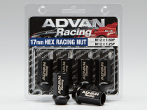 Advan Hjulmuttrar 12X1,5 (Svart) - 4 Pack